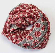 Charger l'image dans la galerie, echarpe-100%-laine-chiapas-rouge-les-belles-vagabondes