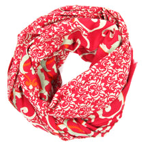 Charger l'image dans la galerie, foulard-coton-bio-medicis-rouge-les-belles-vagabondes
